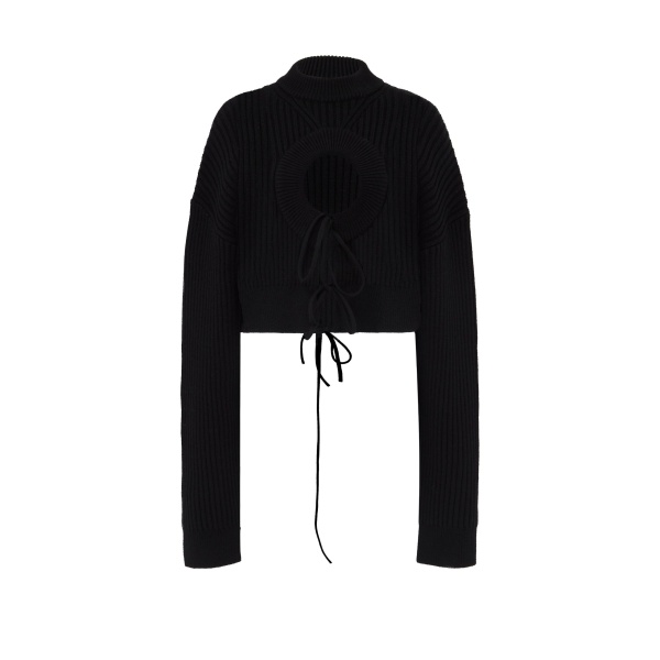 David Koma Front Circle Cutout Knit Jumper