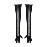 David Koma Long Gloves With Crystal Bow