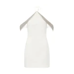 David Koma Off The Shoulder Crystal Wings Mini Dress