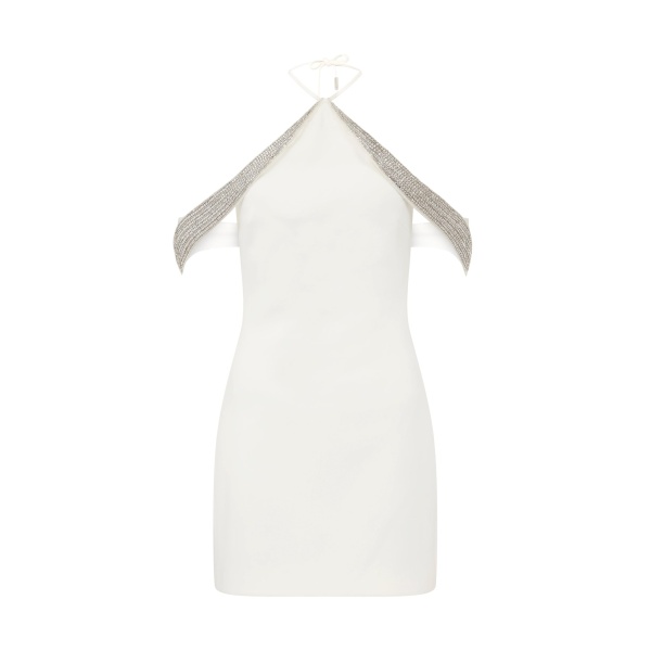 David Koma Off The Shoulder Crystal Wings Mini Dress