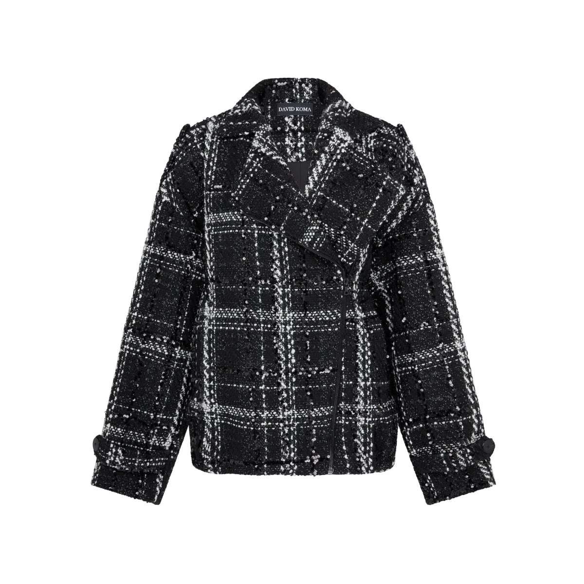 David Koma Oversized Tweed Jacket