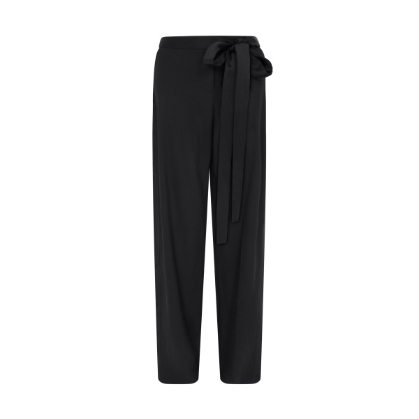 David Koma Wide Leg Trousers With Satin Bow Detail