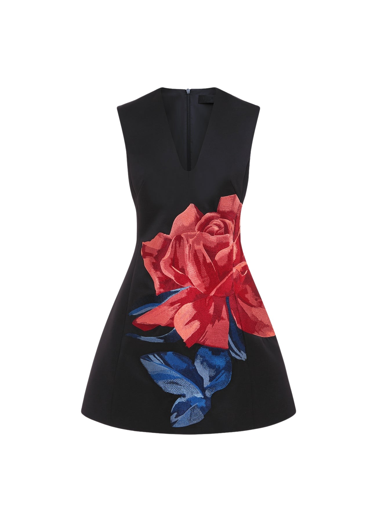 Leo Lin Briana V Neck Mini Dress – Rose Print