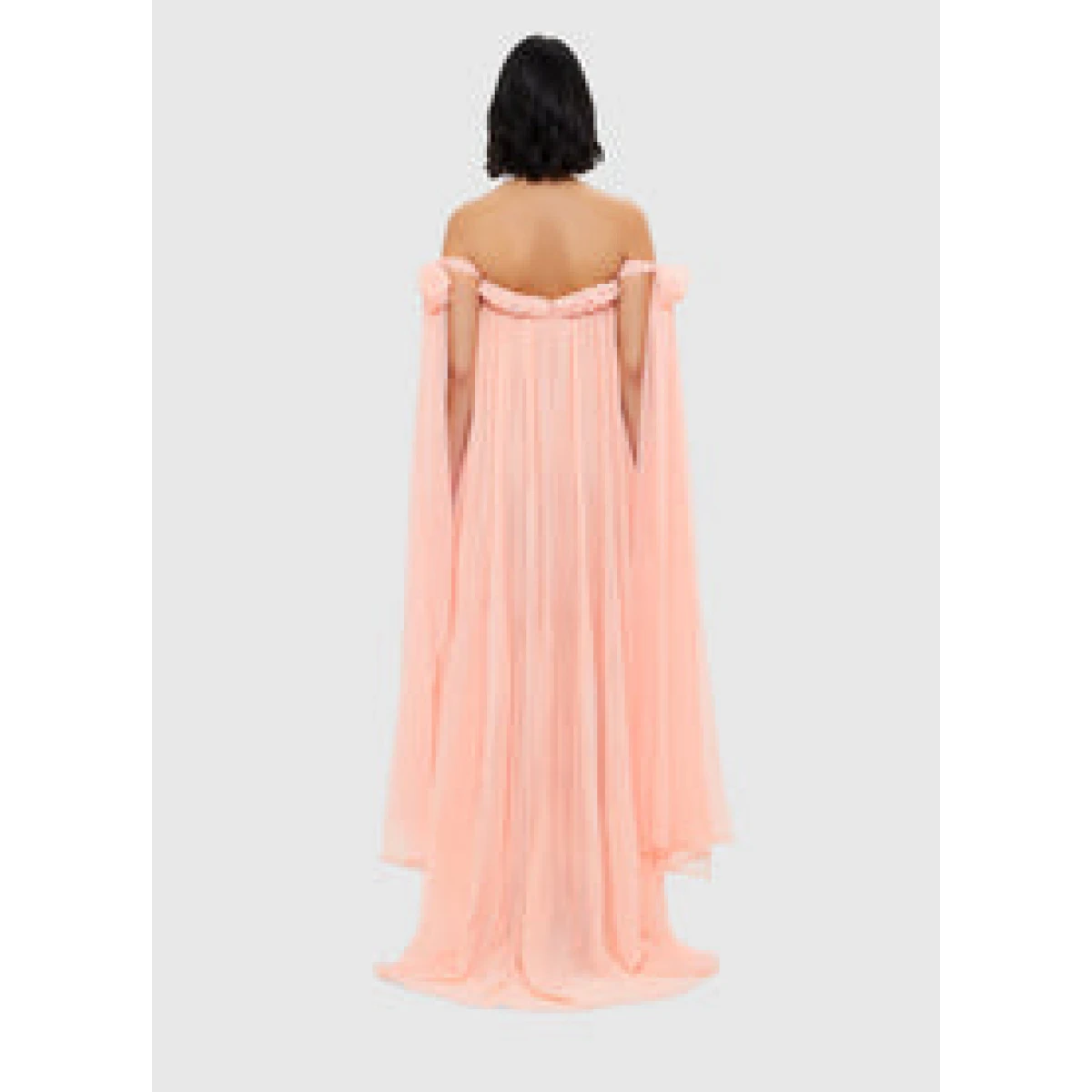 Camilla Draped Floor Length Dress - Soft Pink