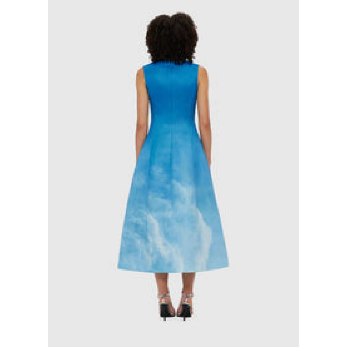 Cleo Sleeveless Midi Dress - Aerial Print