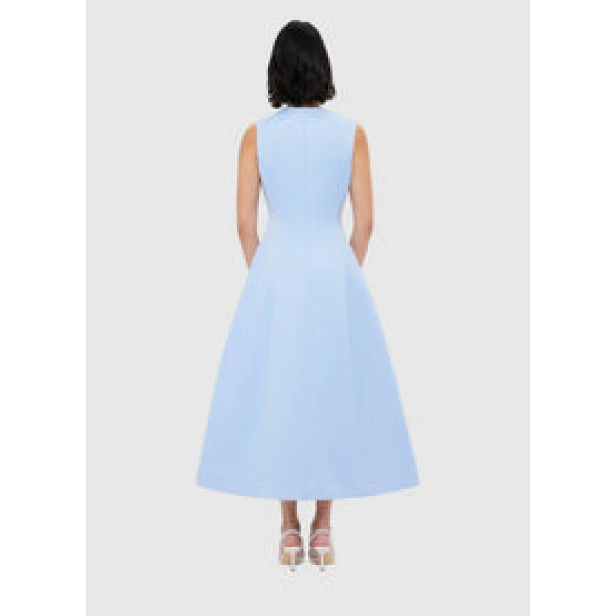 Cleo Sleeveless Midi Dress - Sky Blue