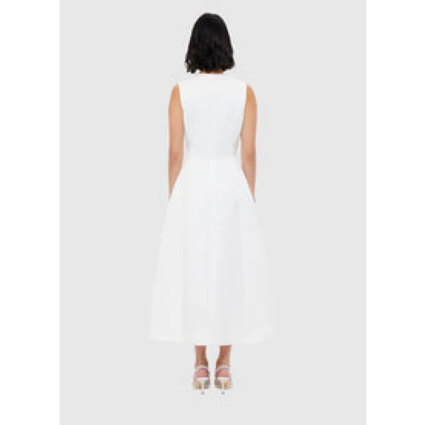 Cleo Sleeveless Midi Dress - Snow