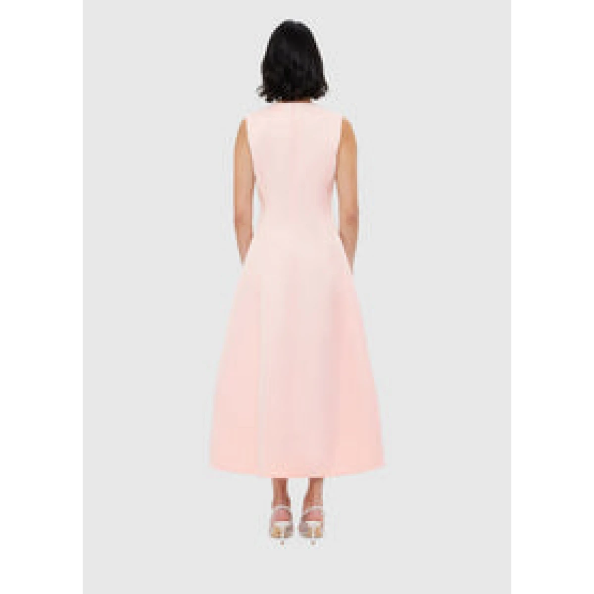 Cleo Sleeveless Midi Dress - Soft Pink