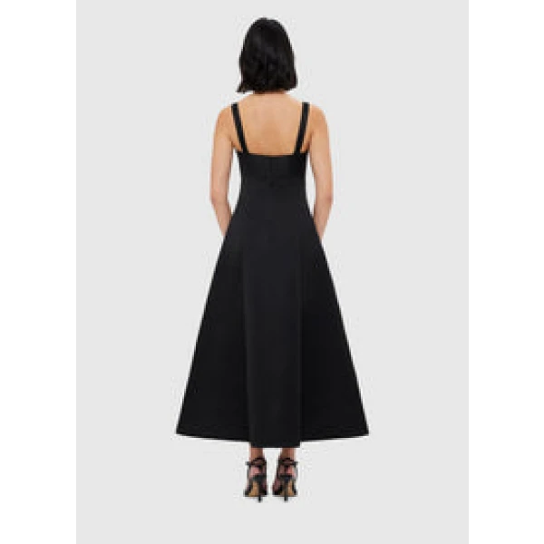 Odette Midi Dress - Ebony