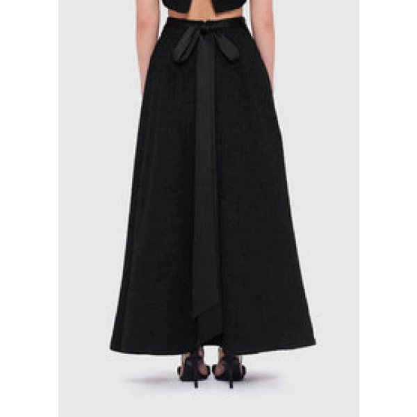 Rafaela Tweed Maxi Skirt - Ebony