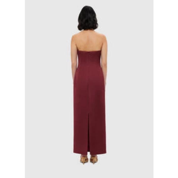 Rayna Bustier Maxi Dress - Burgundy