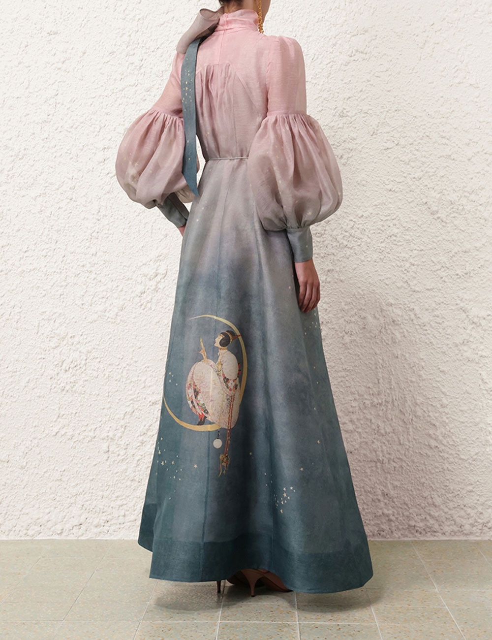 zimmermann tie neck gown