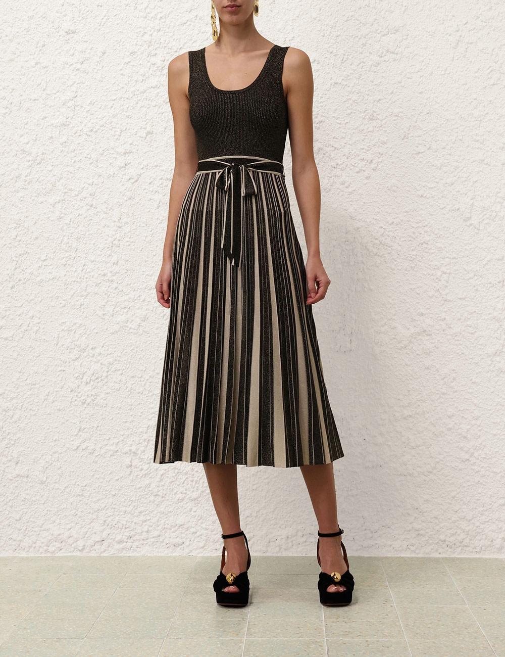 【Zimmermann】ILLUSTRATION MIDI SKIRT シルクリネン ミディ ZIMMERMANN Illustration Midi Skirt | Neutrals | FARFETCH