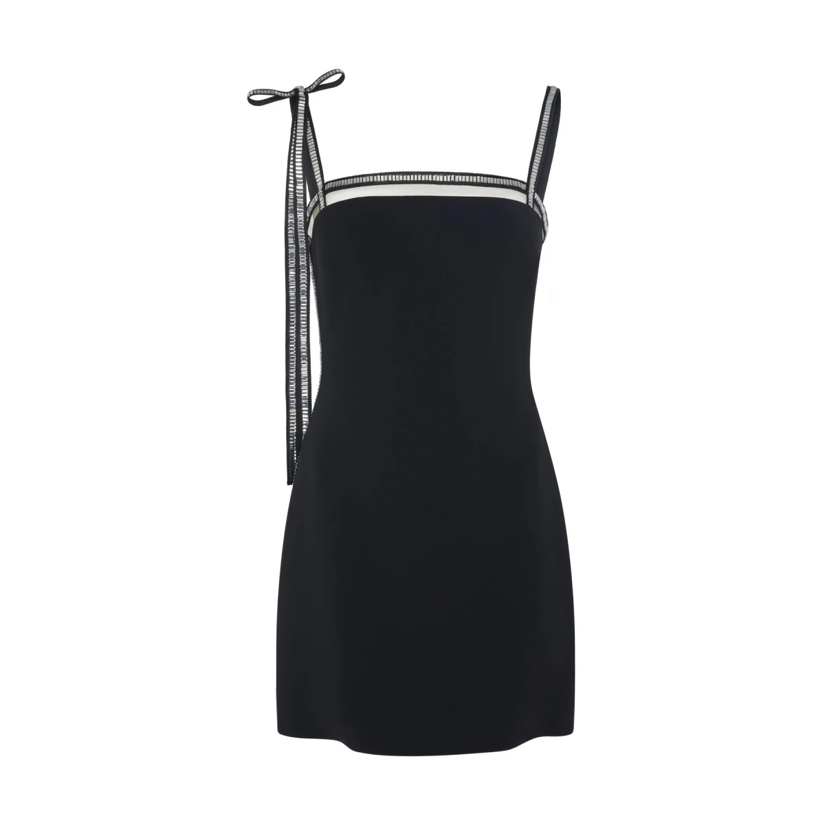 David Koma Crystal Trim And Bow Strap Dress