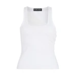 David Koma Gathered Tulle Tank Top In White