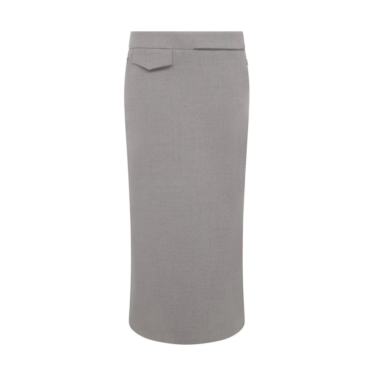 David Koma Pocket Detail Midi Skirt In Grey