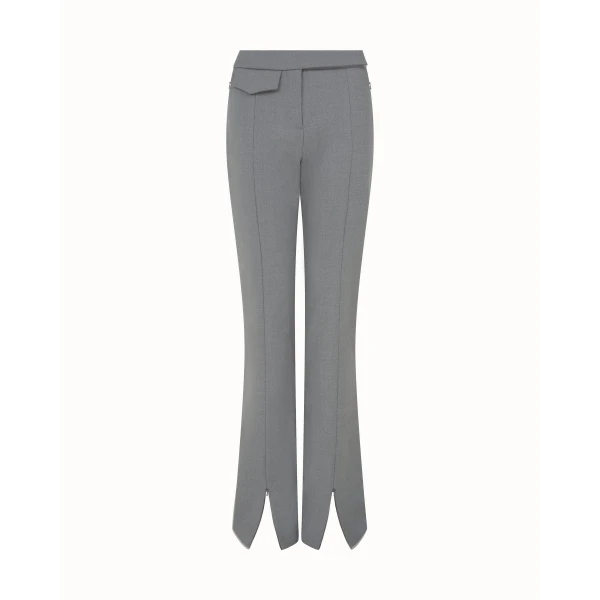 David Koma Tailored Wool Trousers In Grey