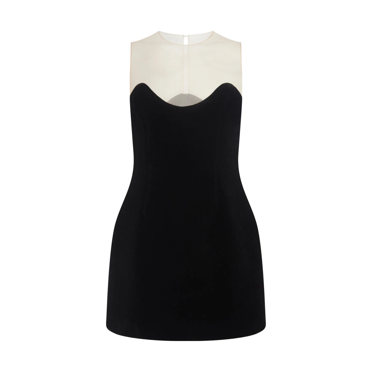 David Koma Wave Neckline And Tulle Mini Dress