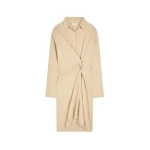 Draped cotton dress