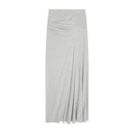 Draped cotton skirt
