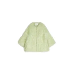 Faux fur cocoon jacket