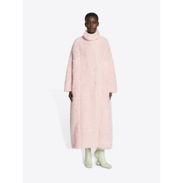 Pink cocoon coat best sale