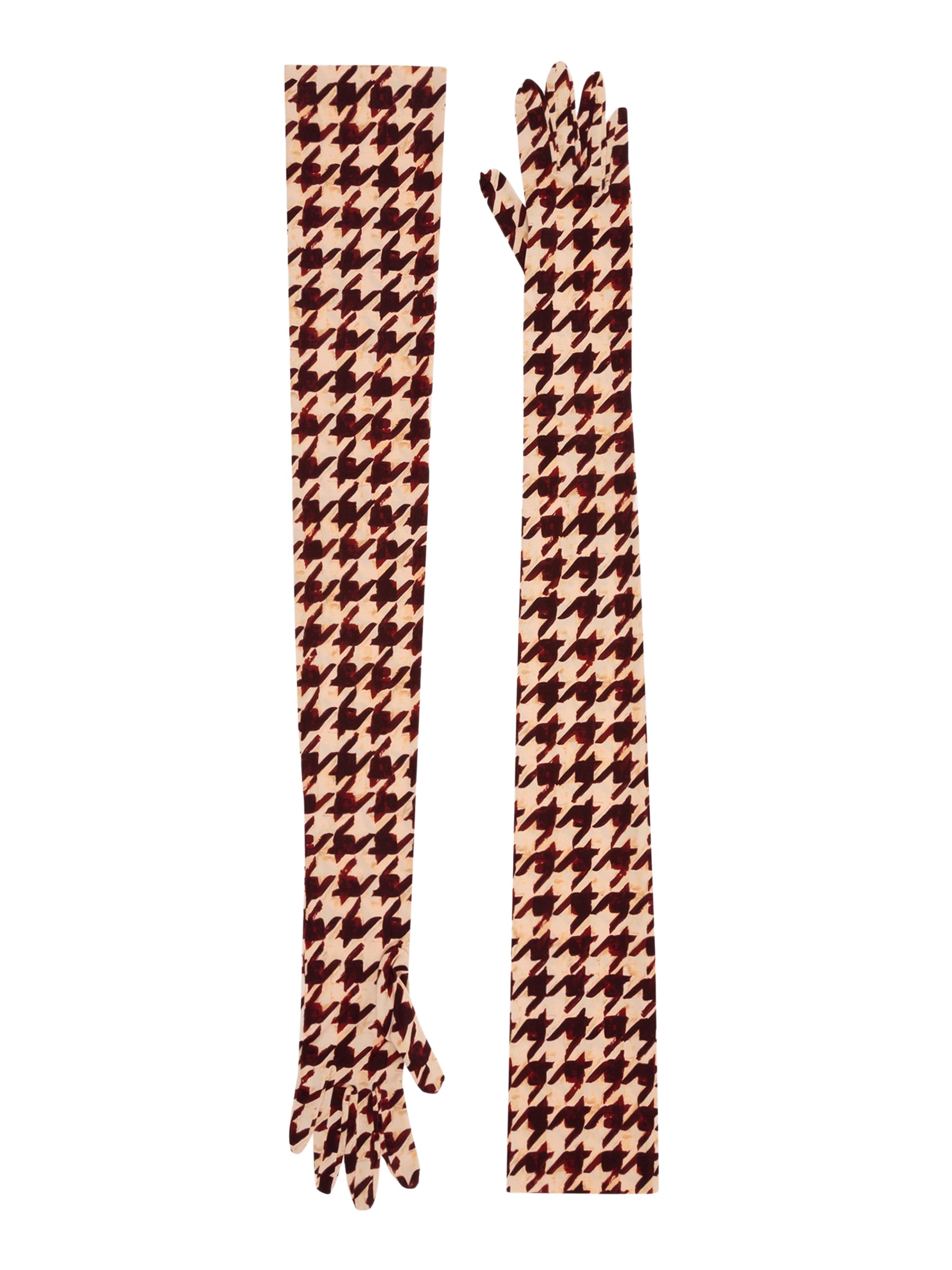 Dries Van Noten Long printed gloves