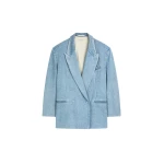 Oversized denim blazer