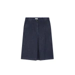 Pleated denim skirt
