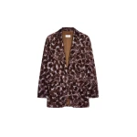 Printed velvet blazer