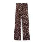 Printed velvet pants