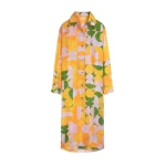 Silk shirt dress