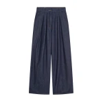 Wide pleated jeans