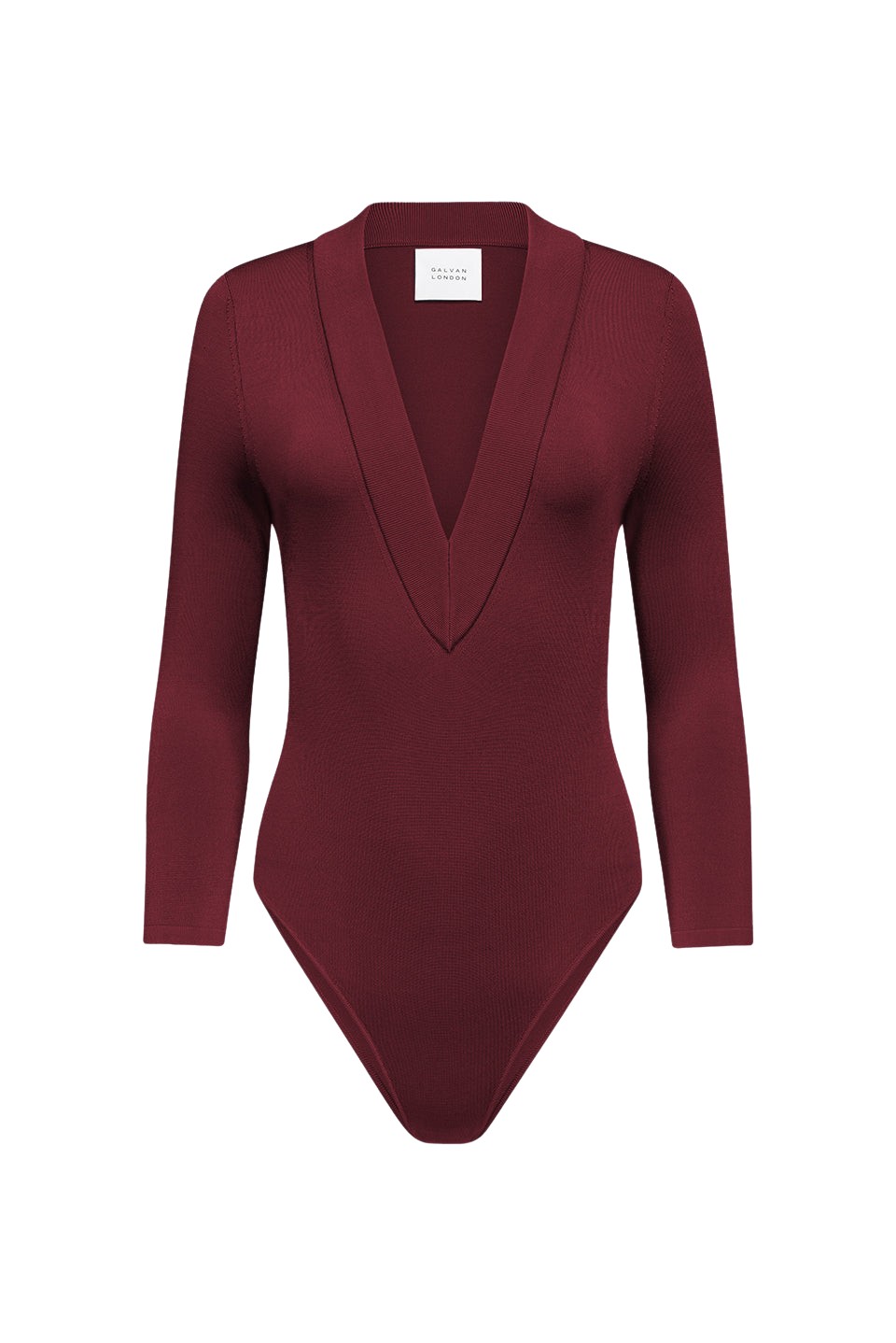 Galvan London Sasha V-Neck Body – Oxblood Top