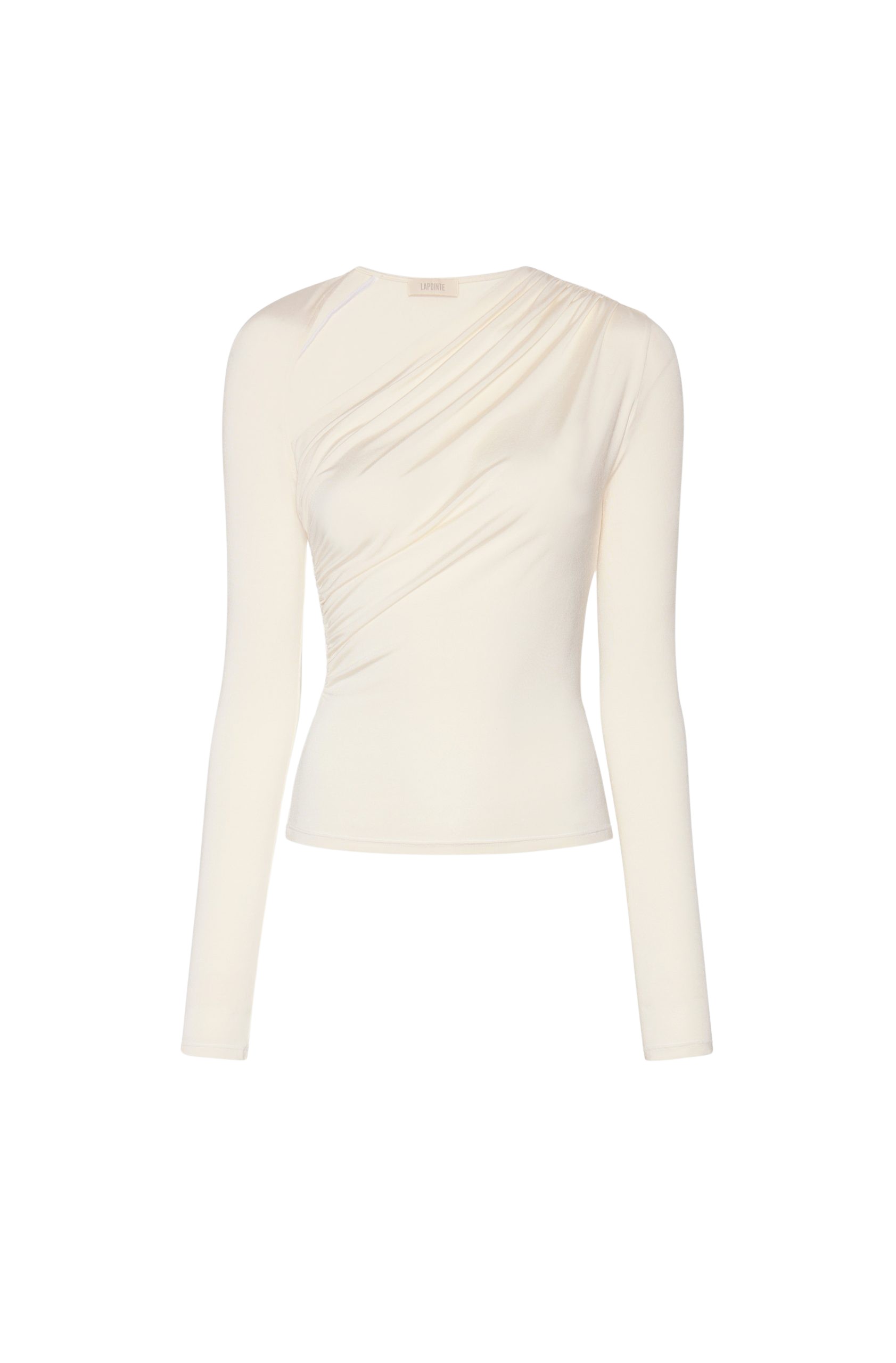 LaPointe Jersey Asymmetrical Ruched Top
