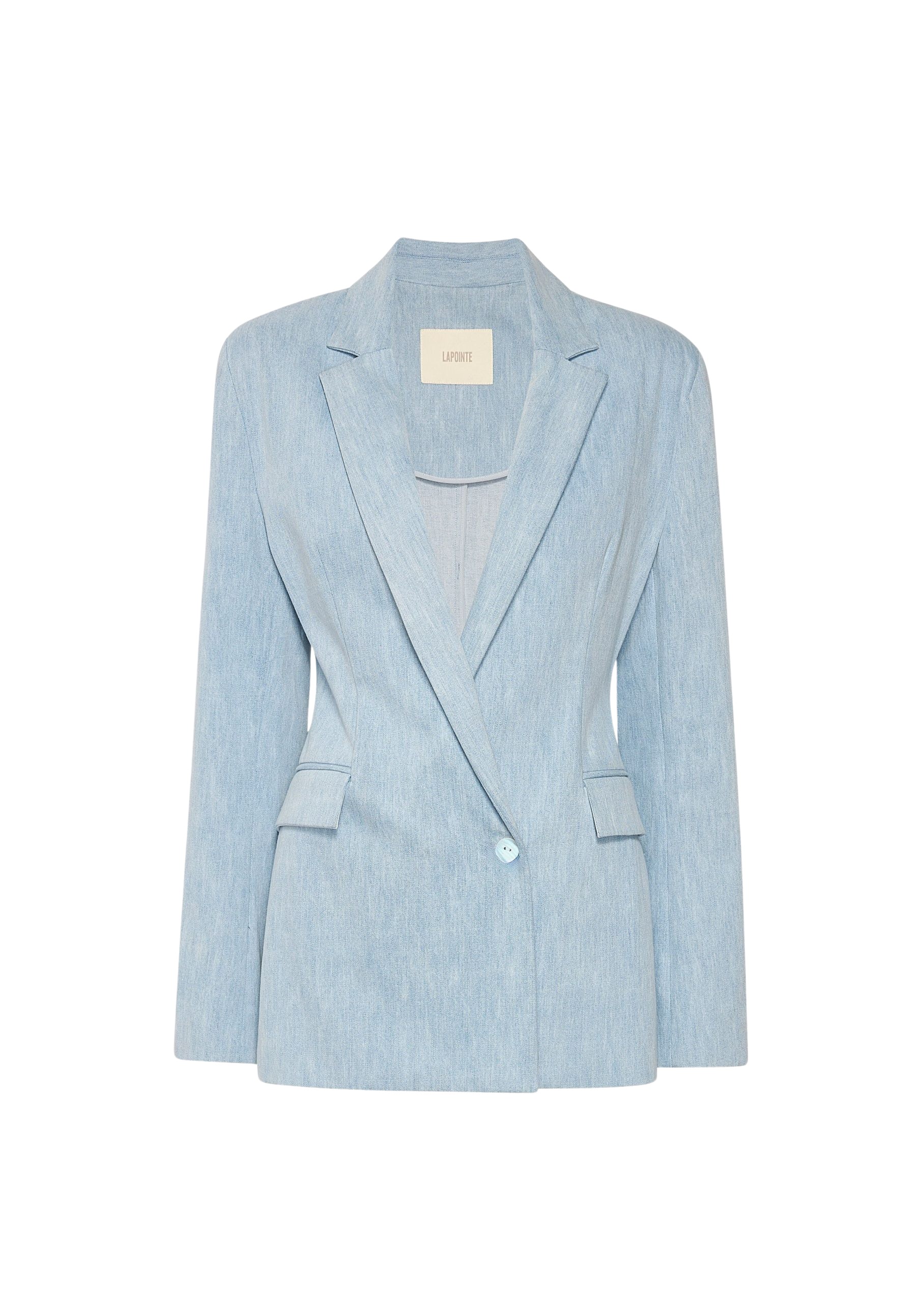 LaPointe Washed Denim Fitted Blazer
