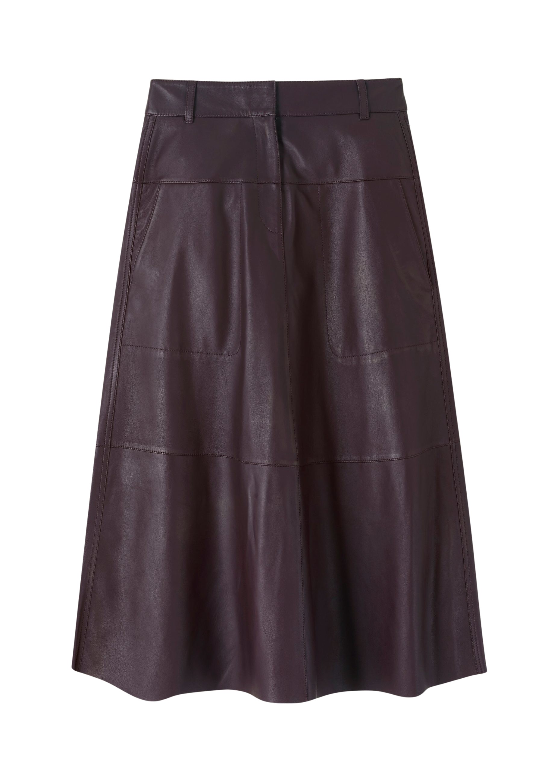 Me and Em Panelled Leather Midi Skirt