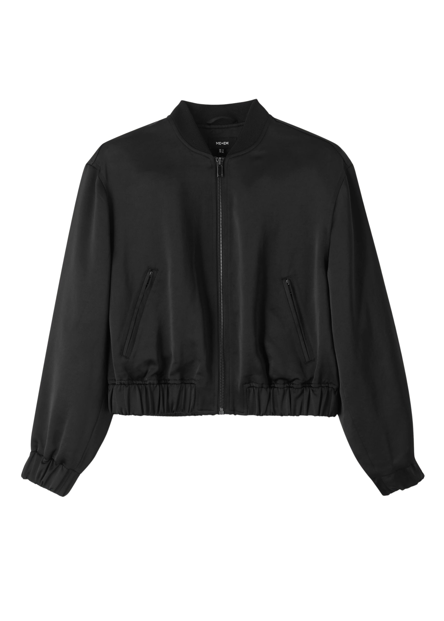 Me and Em Satin Twill Evening Bomber Jacket