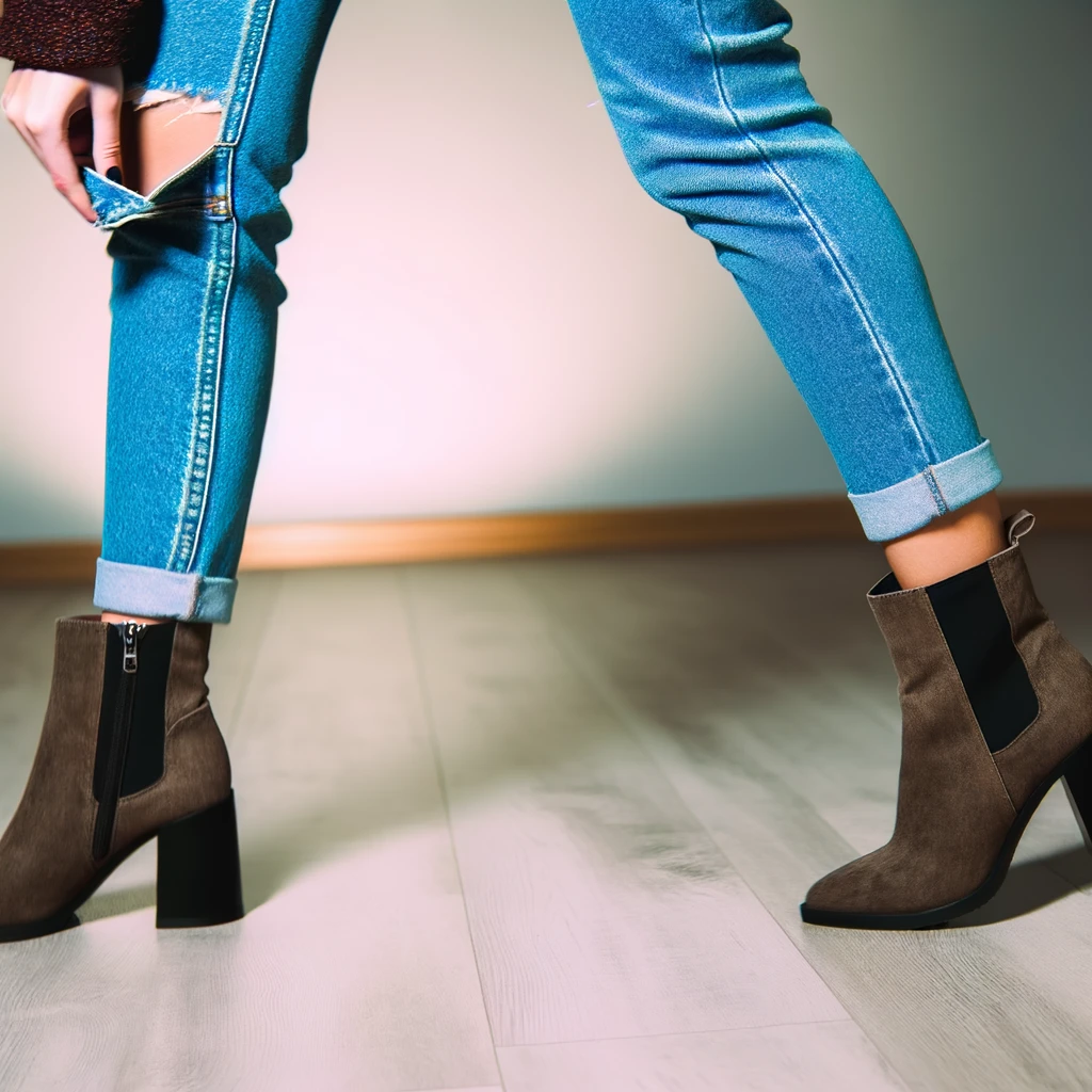 how to wear ankle boots with jeans