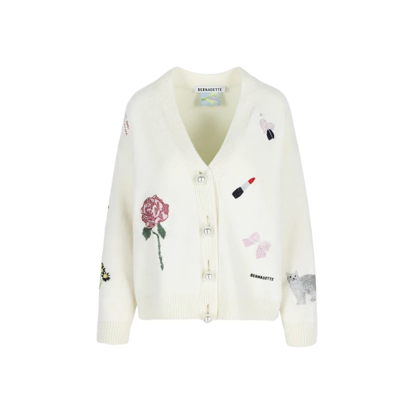 Bernadette Cardigan Celeste Embroidered