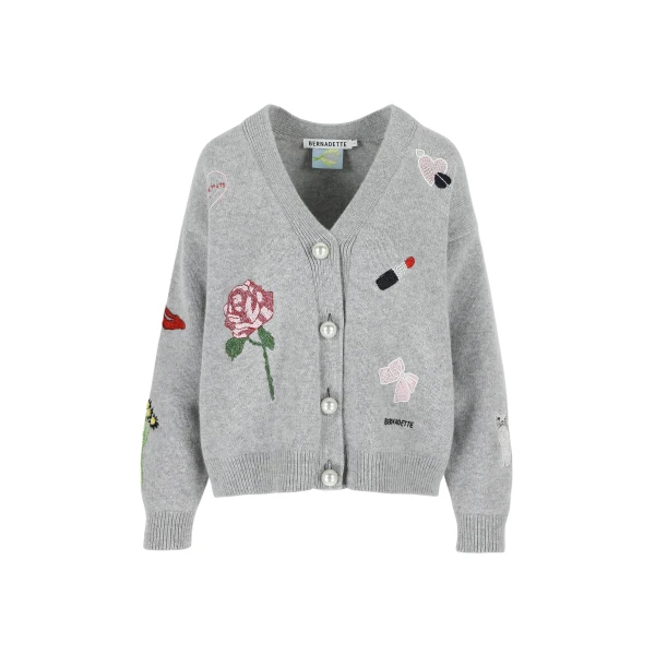 Bernadette Cardigan Celeste Embroidered