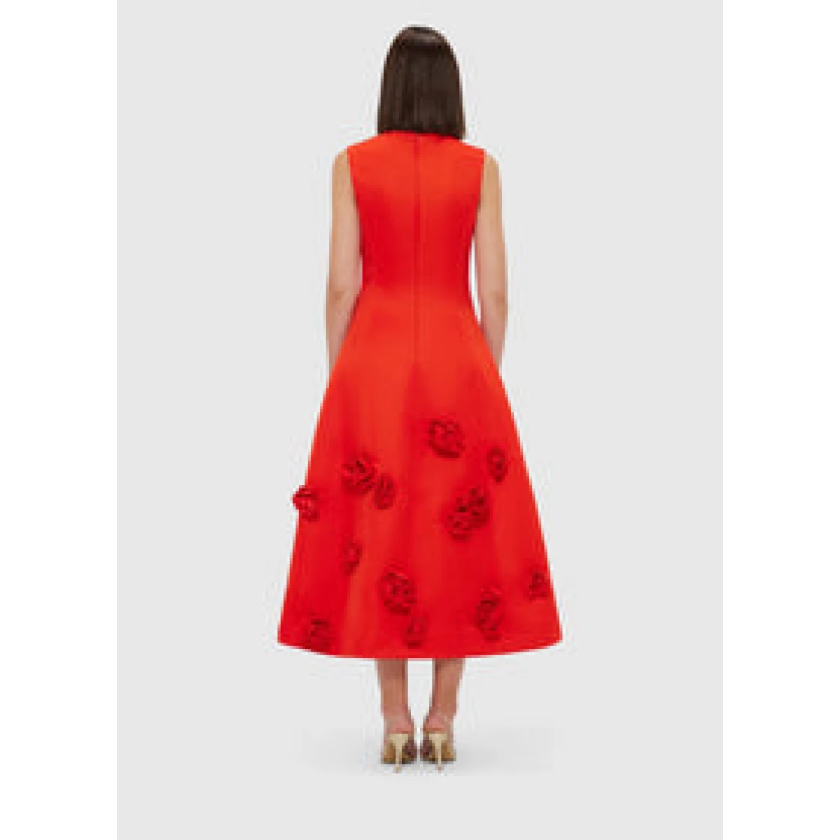 Cleo Sleeveless Midi Dress - Scarlet