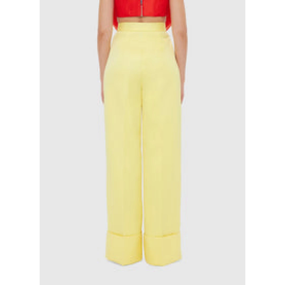 Ellis Wide Leg Pants - Sorbet Yellow