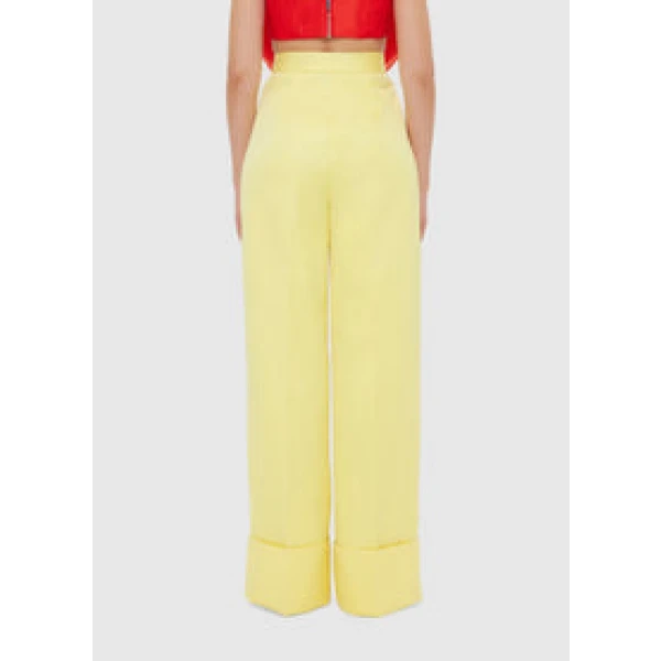 Ellis Wide Leg Pants - Sorbet Yellow