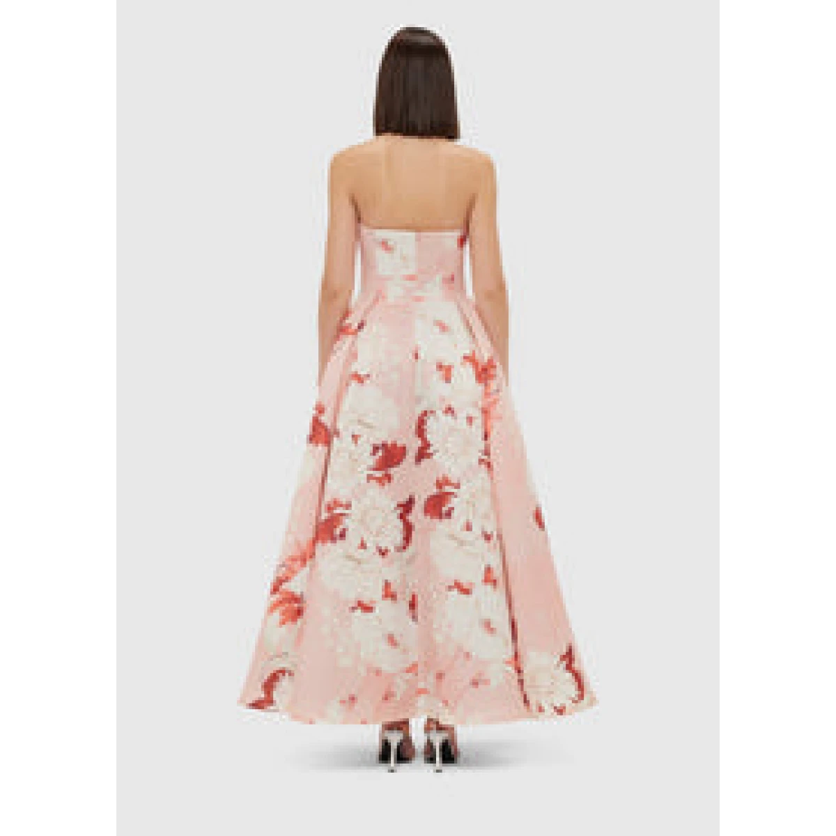 Nora Bustier Maxi Dress - Peony Print