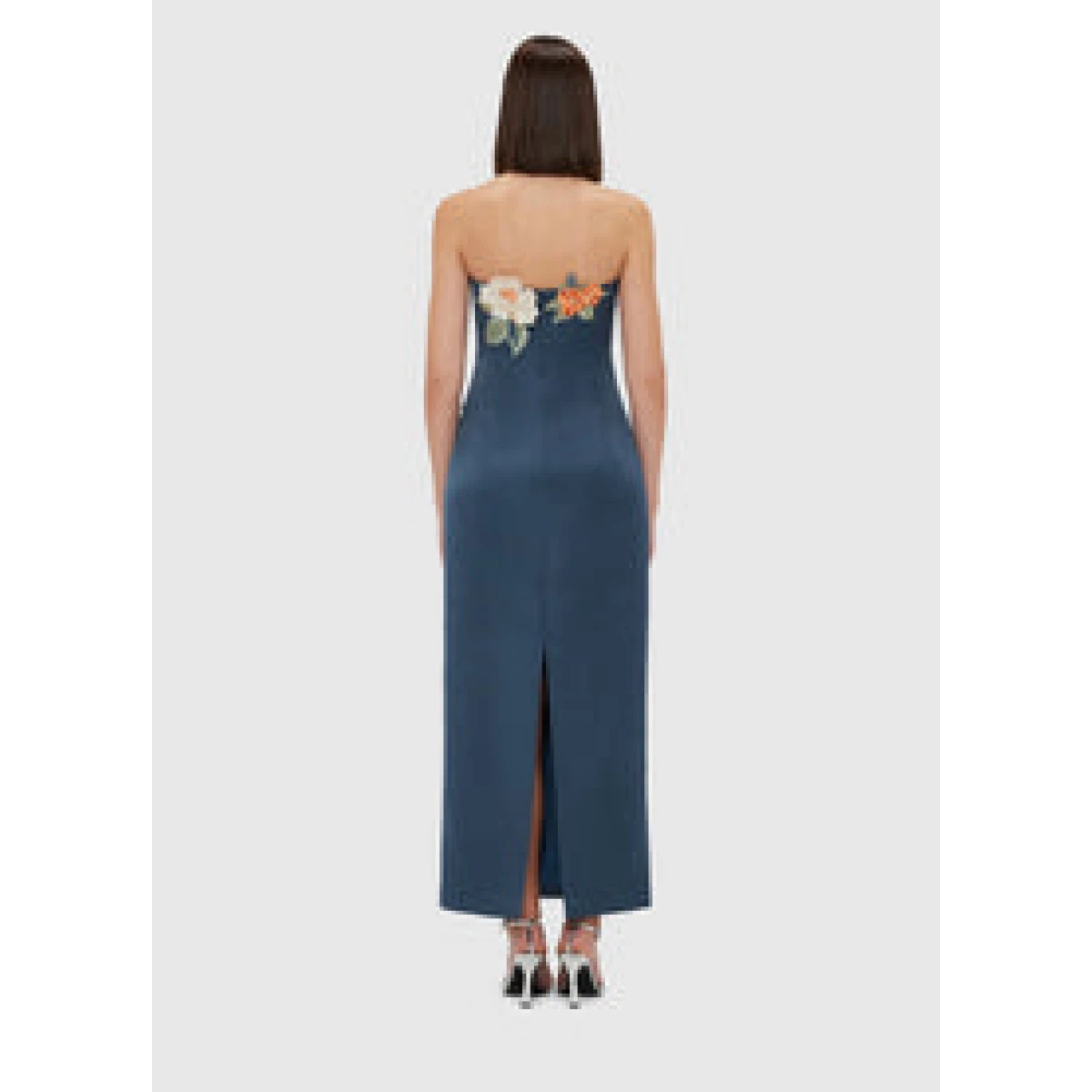 Rayna Appliqué Floral Bustier Maxi Dress - Pear Blossom