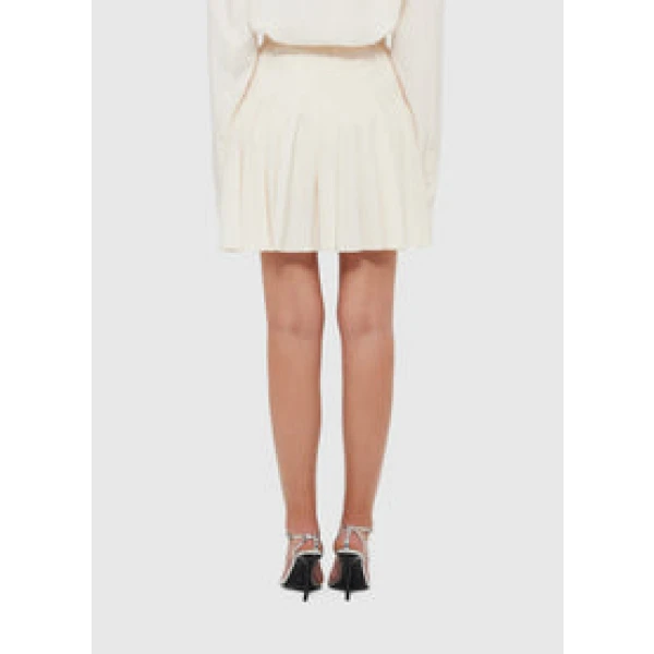 Willa Pleated Mini Skirt - Vanilla