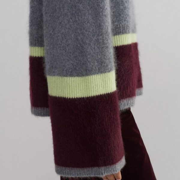 Brushed Cashmere Relaxed Stripe Sweater - Image 6