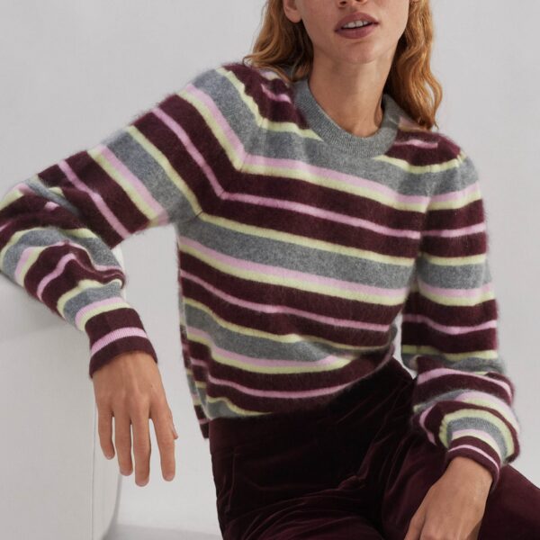 Brushed Cashmere Stripe Sweater - Image 5