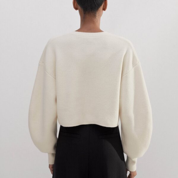 Dramatic Sleeve Crop Knit Jacket - Image 6